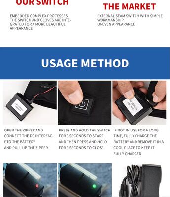 Πιστοποιητικό CE Επικοινωνία USB με οθόνη αφής Θερματικά γάντια Φθηνά ηλεκτρικά μανίκια θέρμανσης Δερμάτινα ανθεκτικά θερμικά μανίκια για σκι