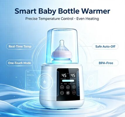 200W Ηλεκτρικός Θερμαντήρας Μπιμπερό 30-65℃ Έλεγχος Θερμοκρασίας Προστασία από Ξηρή Καύση Αυτόματη Απενεργοποίηση Θερμαντήρας Γάλακτος για Σακουλάκια Αποθήκευσης Μητρικού Γάλακτος Γυάλινα Μπιμπερό PP Σιλικόνης