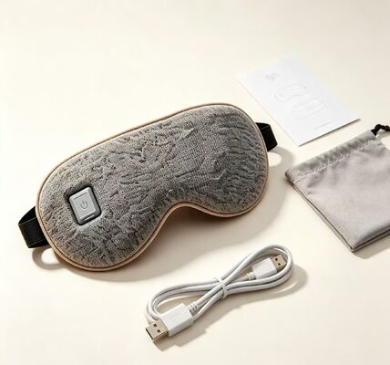Μασκα μάτι θερμοκρασίας Unisex, USB επαναφορτιζόμενο μαλακό πλεκτό υφασμάτινο θερμική μάσκα μάτι, ρυθμιζόμενη θερμοκρασία ζεστή συμπίεση μάσκα μάτι για την ανακούφιση της κόπωσης των ματιών για τους άνδρες Γυναίκες Οικιακή Υπηρεσία Ταξίδια