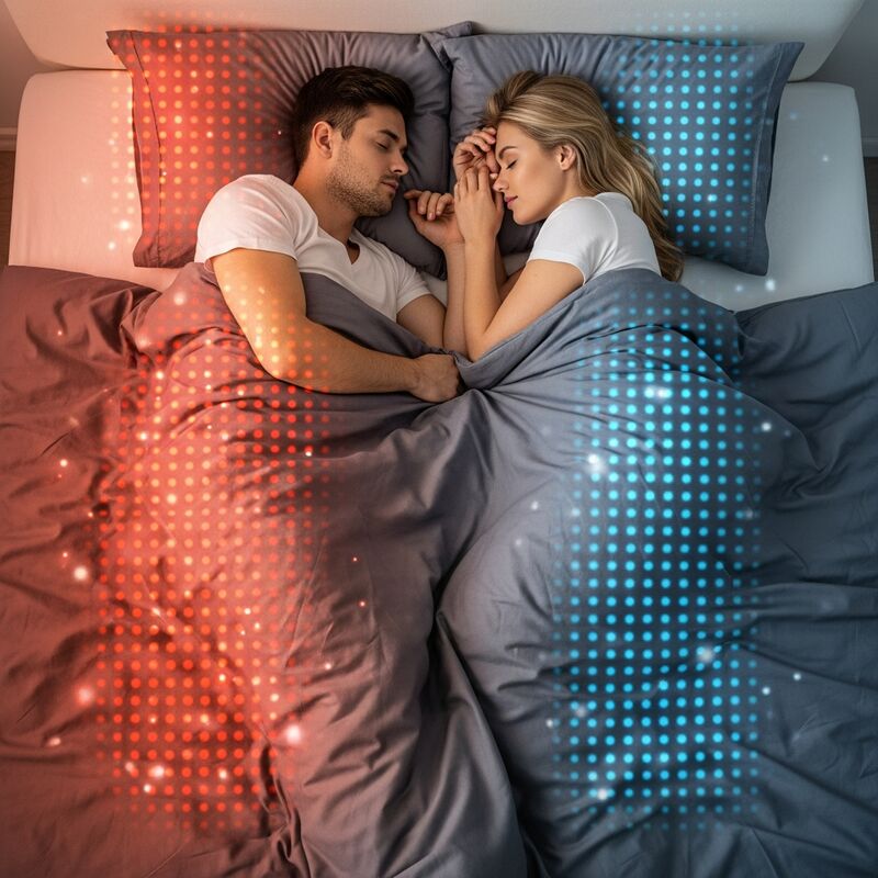 Ψυκτική κουβέρτα με σύστημα ελέγχου κλίματος διπλής ζώνης για ακριβή ρύθμιση της θερμοκρασίας και βελτιωμένη άνεση βαθύ ύπνο