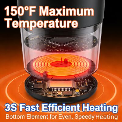 Odm Control Temperature Smart Mug 2, 14 16 Oz, αυτοθερματόμενη κούπα καφέ με 80 λεπτά διάρκεια ζωής μπαταρίας και βελτιωμένο σχεδιασμό, μαύρη